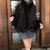 Cashmere & fox cape Short on front, long in back/