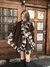 Brown cashmere & chinchilla cape