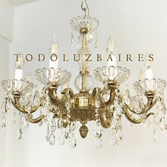 Araña de bronce de fundición dorada de 8 luces Modelo PREMIUM! - comprar online