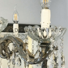 Araña de bronce de fundición cromada de 8 luces. Modelo PREMIUM! - TodoLuzBaires