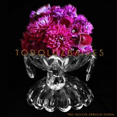 Pie de topiario/Porta bouquet de vidrio de 10 cm