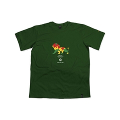 camiseta chronic verde lion reggae  skate in panta 
