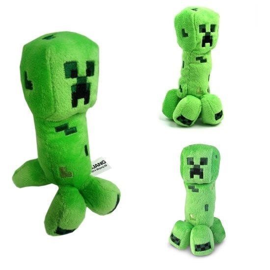 Minecraft Creeper Pelúcia Verde / Preto 26cm