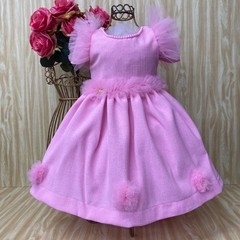 vestido de festa infantil rosa unicórnio