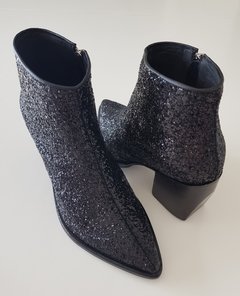 BOTITA GLITER NEGRO VIVO CHAROL - Silla Argentino