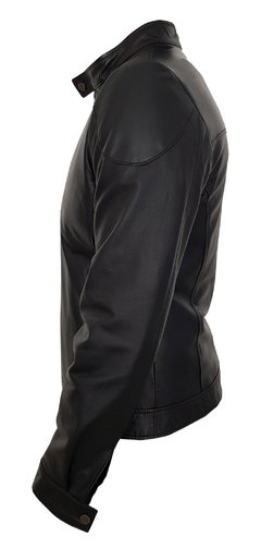 CAMPERA LISA CUERO OVEJA COLOR NEGRO - comprar online