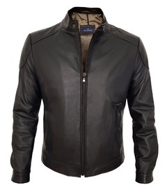 CAMPERA LISA CUERO OVEJA COLOR NEGRO en internet