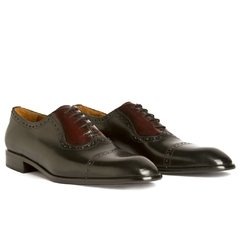 ZAPATO ACORDONADO PICADO COMBINADO