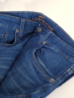 JEAN HOMBRE AZUL CEPILLADO ALGODON/ELASTANO MOLD. SLIM - comprar online
