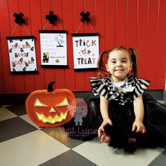 Calabaza HALLOWEEN - en Madera y luces led a pilas - comprar online