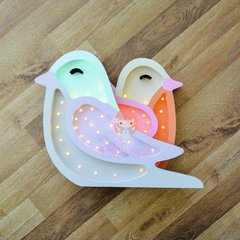 Combo 2 Pájaros - en Madera y luces led a pilas - comprar online