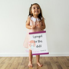 Láminas A4 deco kids con frases I prayed for this child