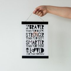 Láminas A4 deco kids con frases loved more than you know