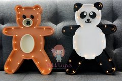 Oso Panda - en Madera y luces led a pilas - Petit Lupe