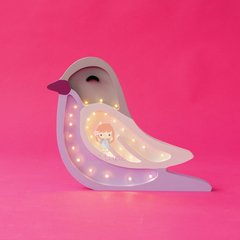 Imagen de Pájaro sentado - en Madera y luces led a pilas