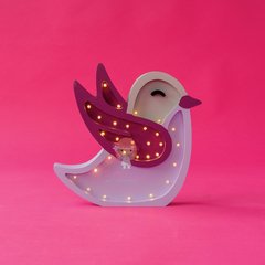 Imagen de Pájaro Volando - en Madera y luces led a pilas