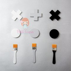 Set de 4 Percheros- CRUZ y/o CIRCULO - Petit Lupe