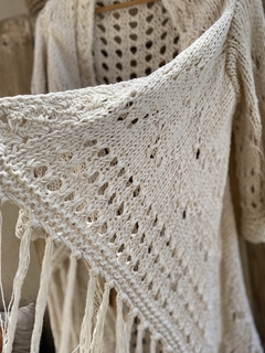 Saco Poncho“Boheme”Natural - Telar de Campo