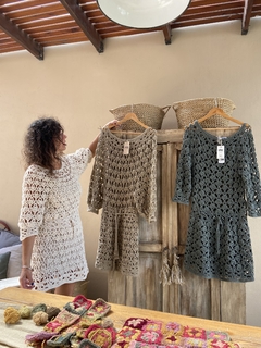 Vestido “MALBA”verde petróleo