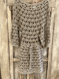 Vestido”MALBA” beige oscuro.