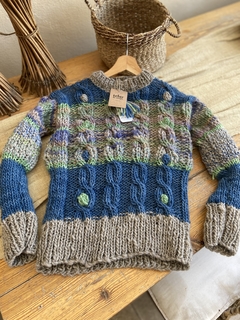 Sweater “Andes”azules y verdes en internet