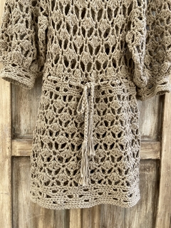 Vestido”MALBA” beige oscuro. - Telar de Campo