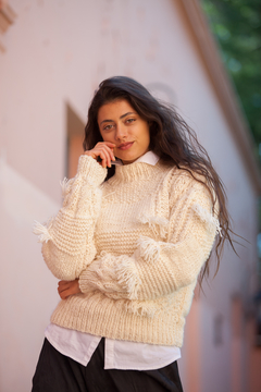 Sweater”ZURIA”Natural. - Telar de Campo