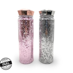 BOTELLA GLITTER TAPA DIAMANTE