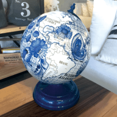 GLOBO TERRÁQUEO DISEÑO COBALTO. - CÓSMICA Tienda de Regalos !
