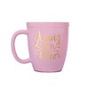 TAZA MUG MATE ROSA Y DORADO