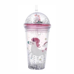 VASO GLITTER DOMO UNICORNIO - CÓSMICA Tienda de Regalos !