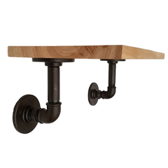 2 x Ménsulas Estante Caño 3/4" - Línea Plommer - Tienda Industrial