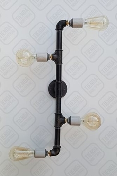 Aplique Techo Caño Plommer x 4 Vintage Pipe - S/ LAMPARAS - Tienda Industrial