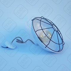 Lampara Galponera Campana Reja Blanca Ø40 Tienda Industrial - Tienda Industrial