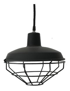 Lampara Galponera Campana Reja Negra Ø25 Tienda Industrial