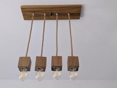 Lámpara 4 Colgantes Guayubira Cable Textil Mod. TERESA - SIN LAMPARAS - comprar online