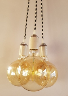 Colgante Vintage Porta Cerámica x 3 - SIN LAMPARAS - comprar online
