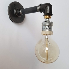 Aplique Lampara Pared Caño 1/2" Plommer con lámpara de Filamentos o LED en internet