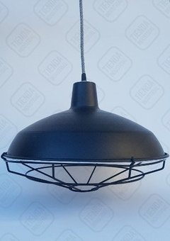 Lampara Galponera Campana Reja Negra Ø40 Tienda Industrial - Tienda Industrial