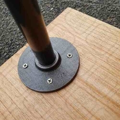 Perchero Pie Vintage 1 mt Caño 3/4" Reforzado Con Ruedas Madera Álamo - comprar online