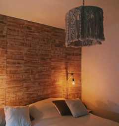 Imagen de Aplique Ménsula de Madera Con Cable Textil - Sin Lámpara