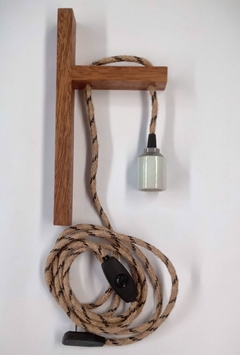 Lámpara Pared Escandinava con porta de cerámica y Cable Textil - SIN LAMPARA en internet