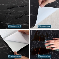 Vinilo para Muebles Simil Marmol Negro. Precio publicado por paï¿½ï¿½ï¿½o de 1mx1m en internet