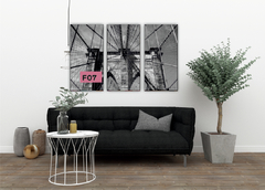 Cuadro triptico 90x60cm total Mod F7