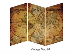 Biombo Separador De Ambientes Mod Vintage Map