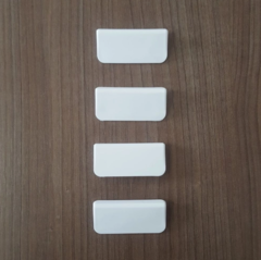 Conjunto placa identificadora branca com 4 placas da OU