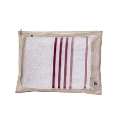 Protetor para lençóis e toalhas com medidas de 48cm x 37cm na cor branco/transparente da Sonho e Estilo