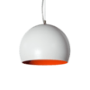 Colgante de diseño de 1 luz E27 cabezales semi esfera con terminacion en blanco / negro e interior naranja MRK.82 - comprar online