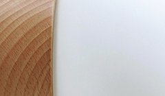 Aplique de pared E27 cuerpo de madera maciza torneada a mano tulipa de cristal opal satinada OBL.33 - comprar online