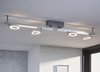 Aplique de techo / plafon LED de 6 luces aluminio y acero RND.43